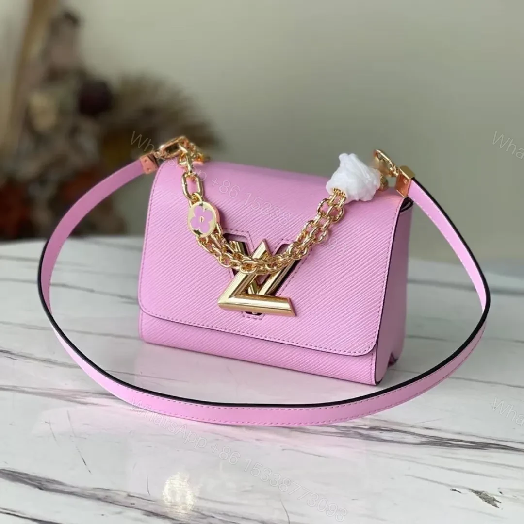 Louis Vuitton LV Twist Pink Handbags With Lock Gold 24cm — view 1
