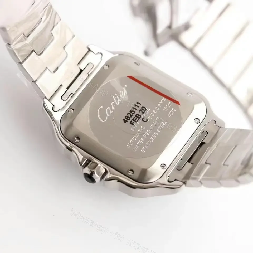 View 8 of Cartier super clone Santos Brown Dial Steel Bracelet Premium 40MM RG-CARTIER-SANTOS-BRN-STL-40