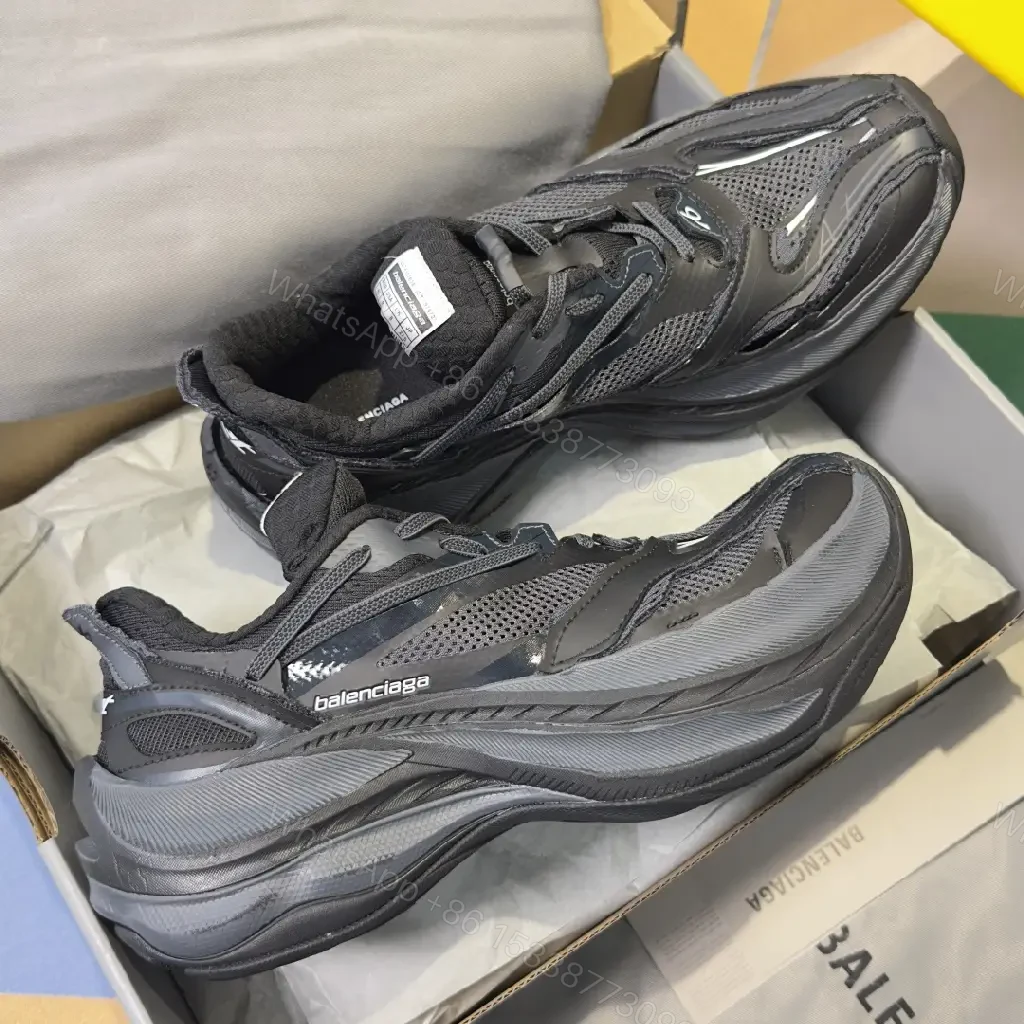 View 7 of Black Mesh-Covered Dynamic Balenciaga Sneakers