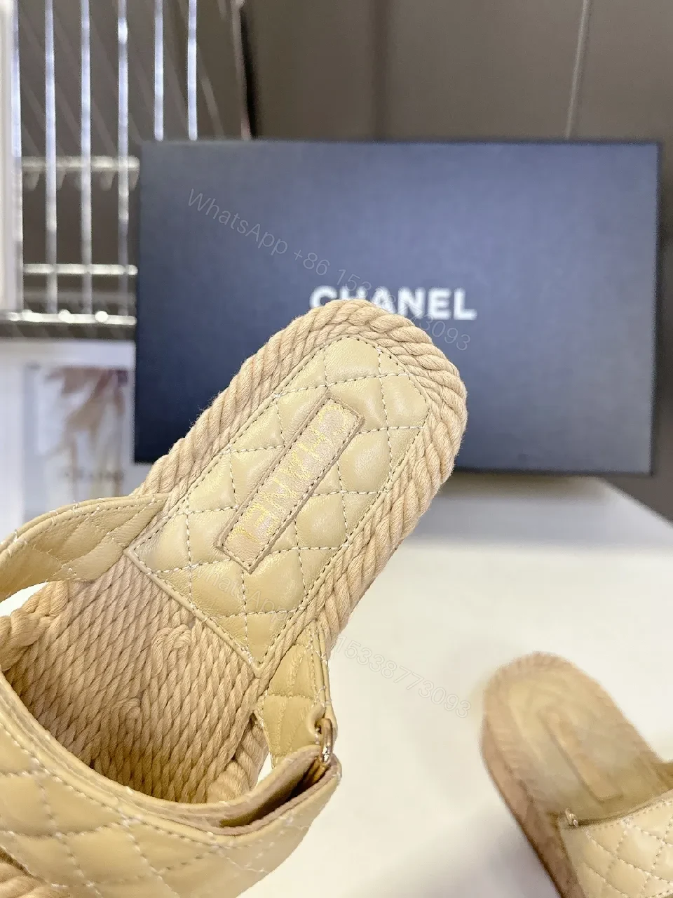 View 8 of Quilted Sandal with Rope Detail – Elevated Summer Style