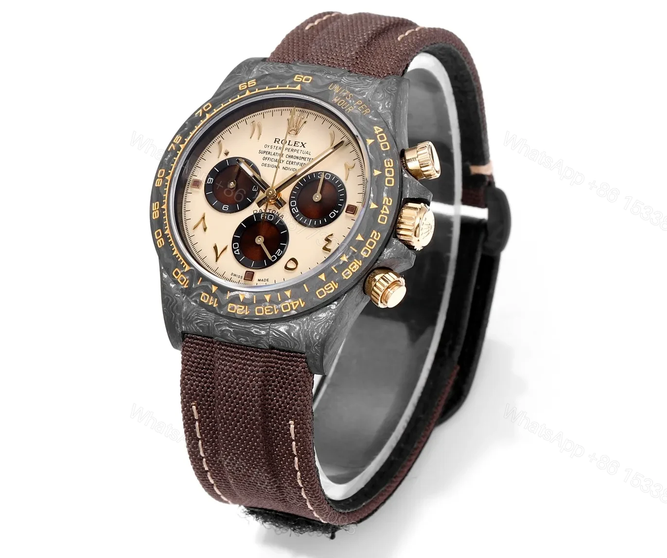 View 2 of VS Factory Clean Factory ROLEX Daytona Carbon Fiber Custom Watch