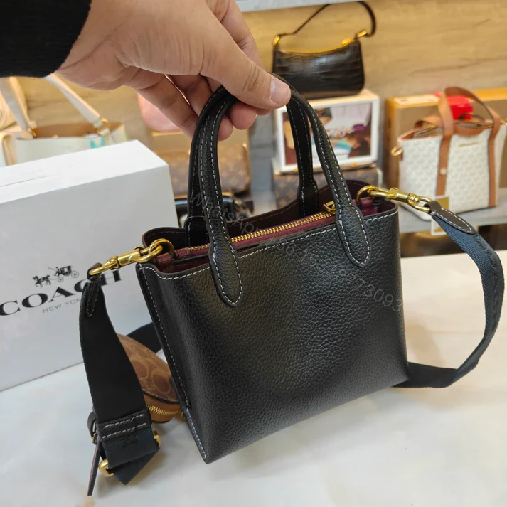 View 7 of FIRST COPY COACH WILLOW 18 TOTE HANDBAG IN LEATHER