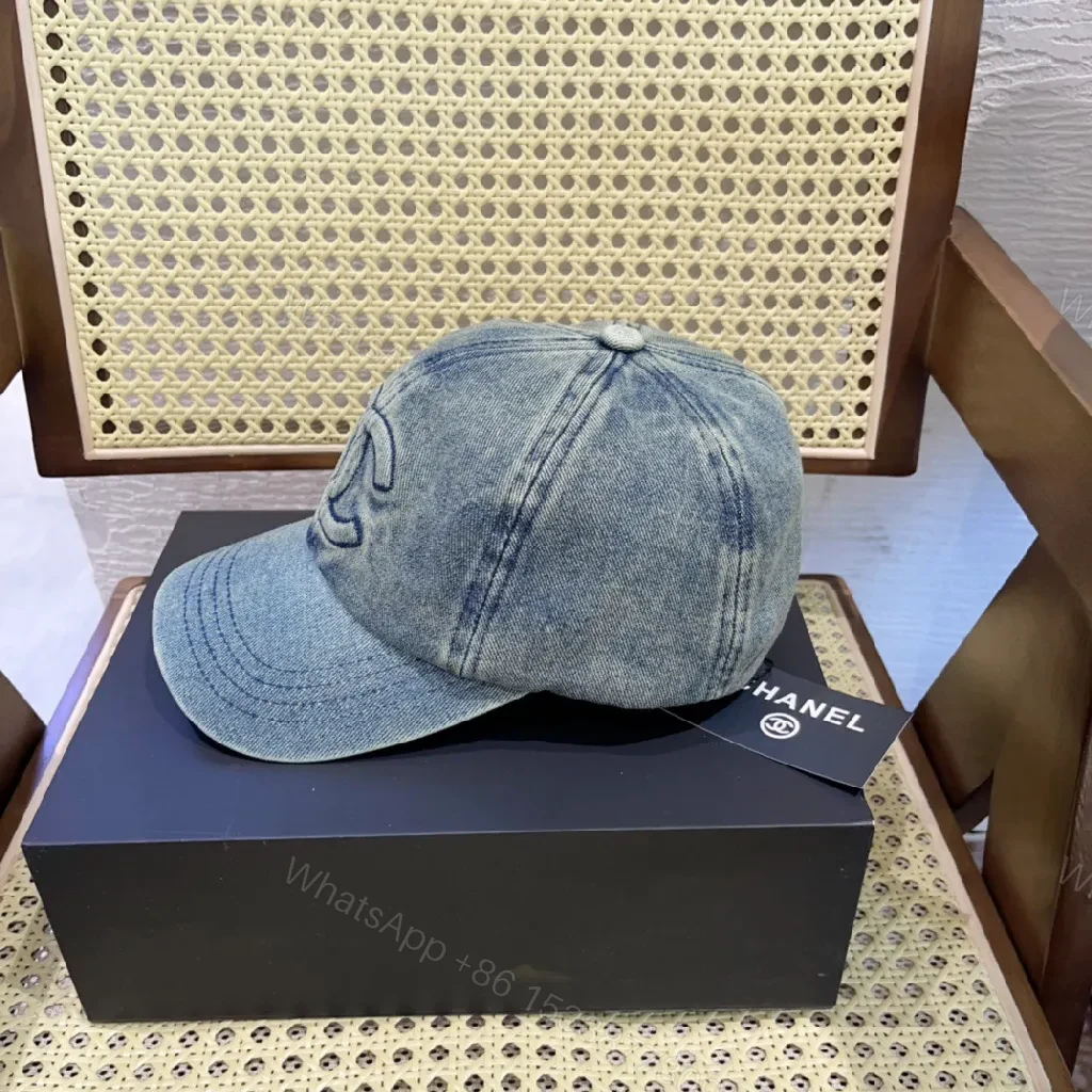 View 2 of Denim Cap — Subtle Luxury, Iconic Twist, Everyday Wear
