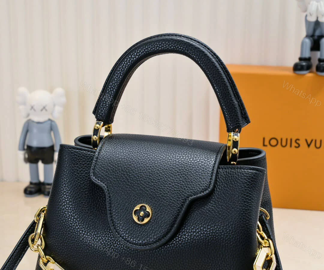 View 10 of LOUIS VUITTON CAPUCINES BB BAG WITH CHARM BLACK 27CM