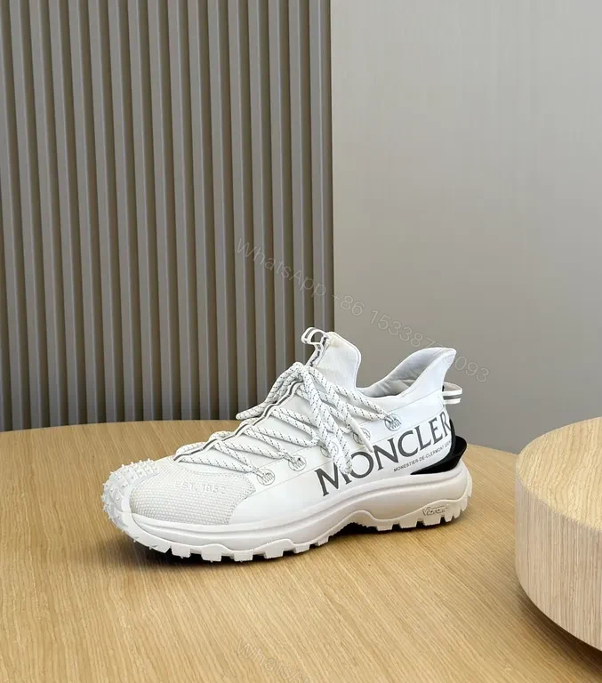 View 2 of Moncler Runway Runner: Luxe White Mesh High-Top Sneaker