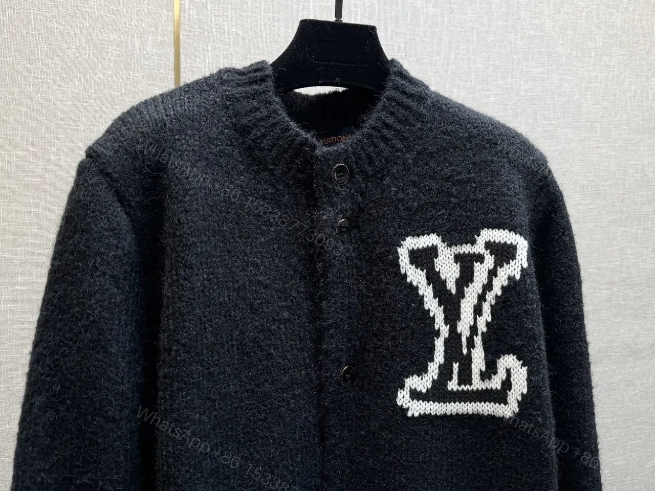 View 6 of Cozy Luxury Cardigan Jacket with Signature Logo