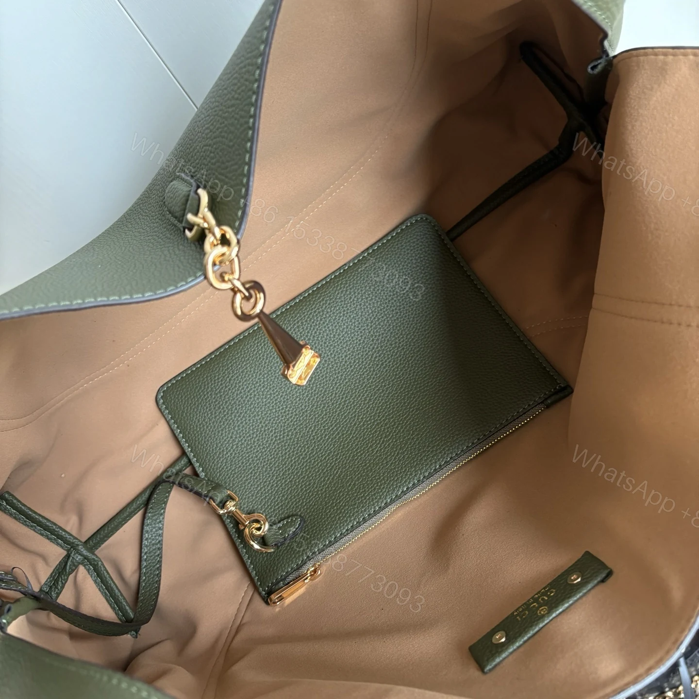 View 7 of Gucci Softbit Maxi Shoulder Bag Green 46Cm