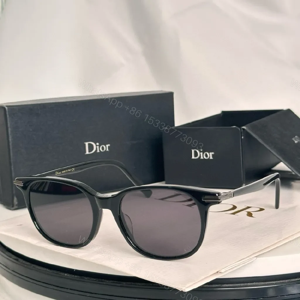 View 5 of White Frame Sunglasses: Dior Interior Logo, Ultra-Comfort Shades