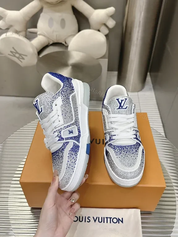 View 2 of Patterned LV High-Top Sneaker: Modern Luxe Comfort