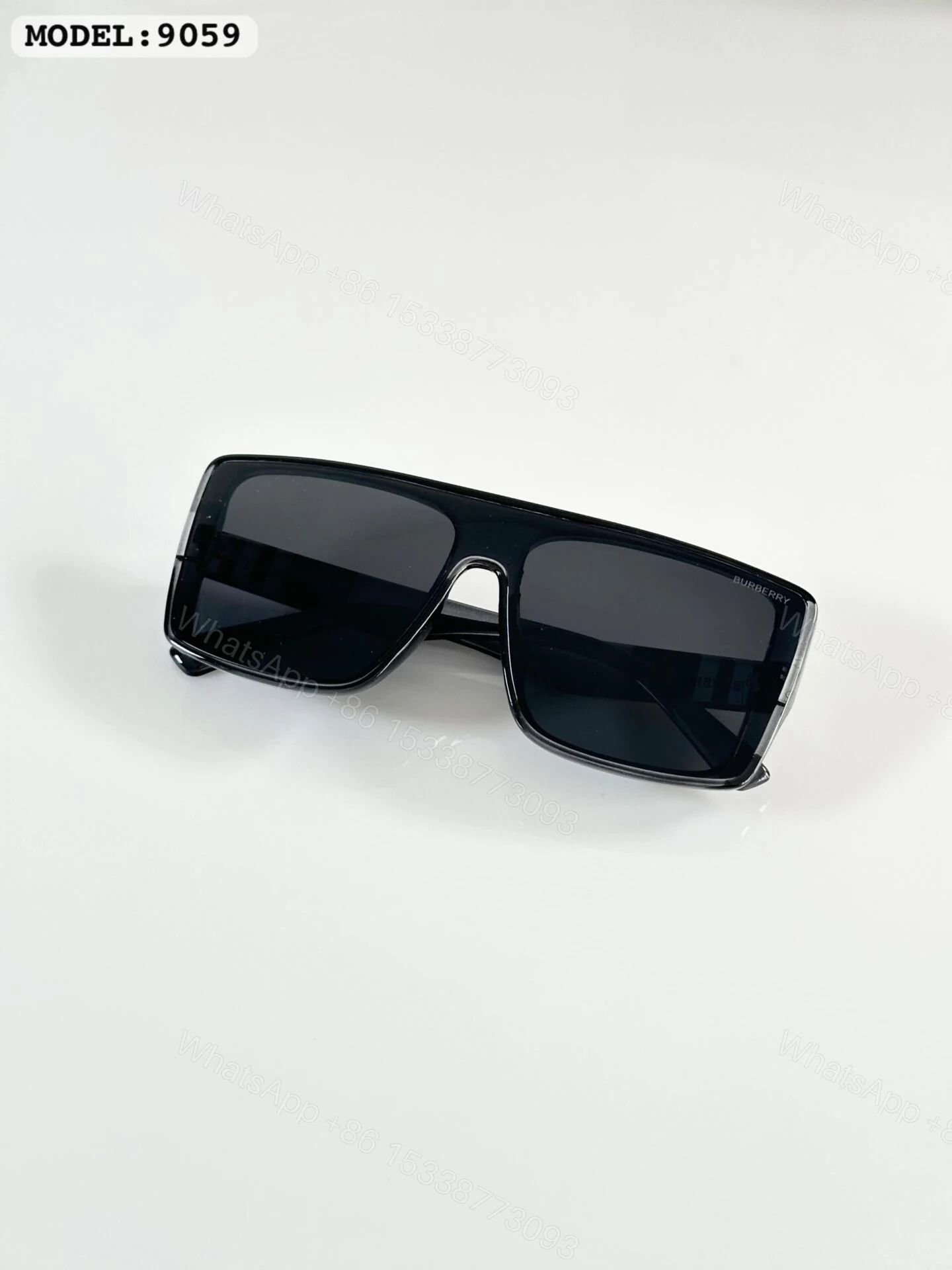 View 3 of Burberry Men Sunglasses Black Grey