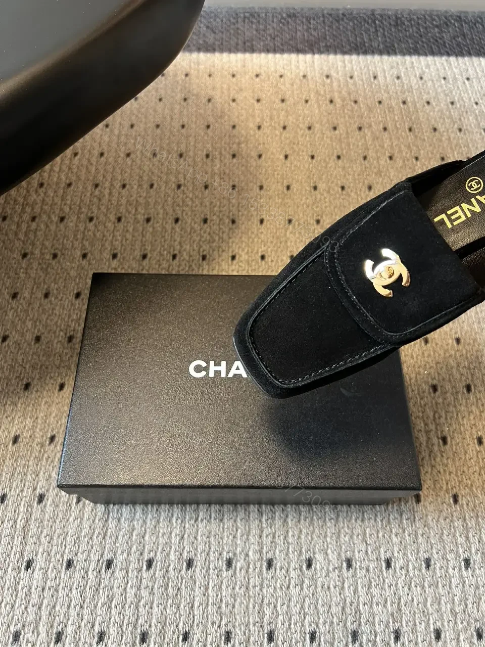 View 10 of Velvet Mules with Gold Hardware – Sophisticated Slip-Ons
