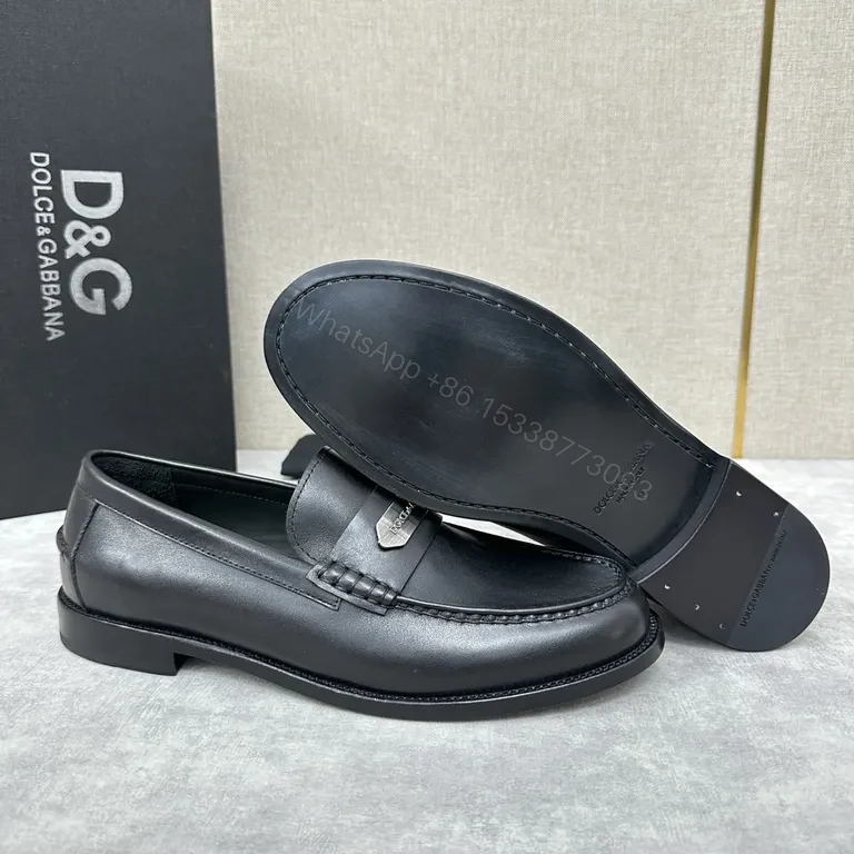 View 4 of Premium Leather Penny Loafers - Signature Hardware, All-Day Comfort