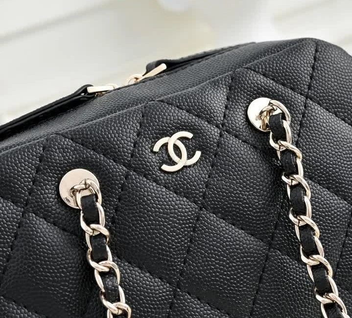 View 10 of Chanel Replica Mini Bowling Bag Clutch with Chain TB298