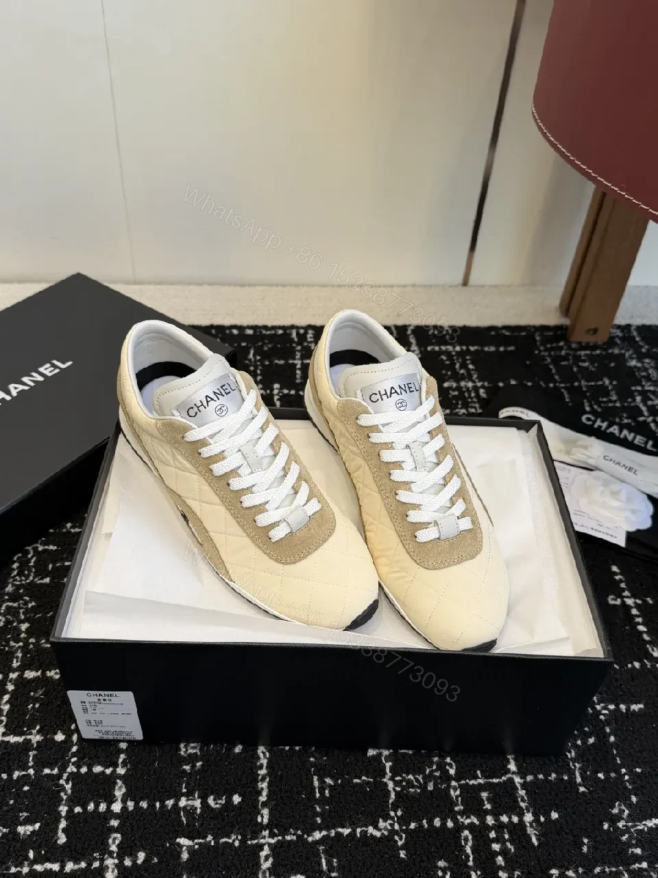 View 5 of Quilted Leather Sneaker: Luxe Chanel-Inspired Comfort Shoes