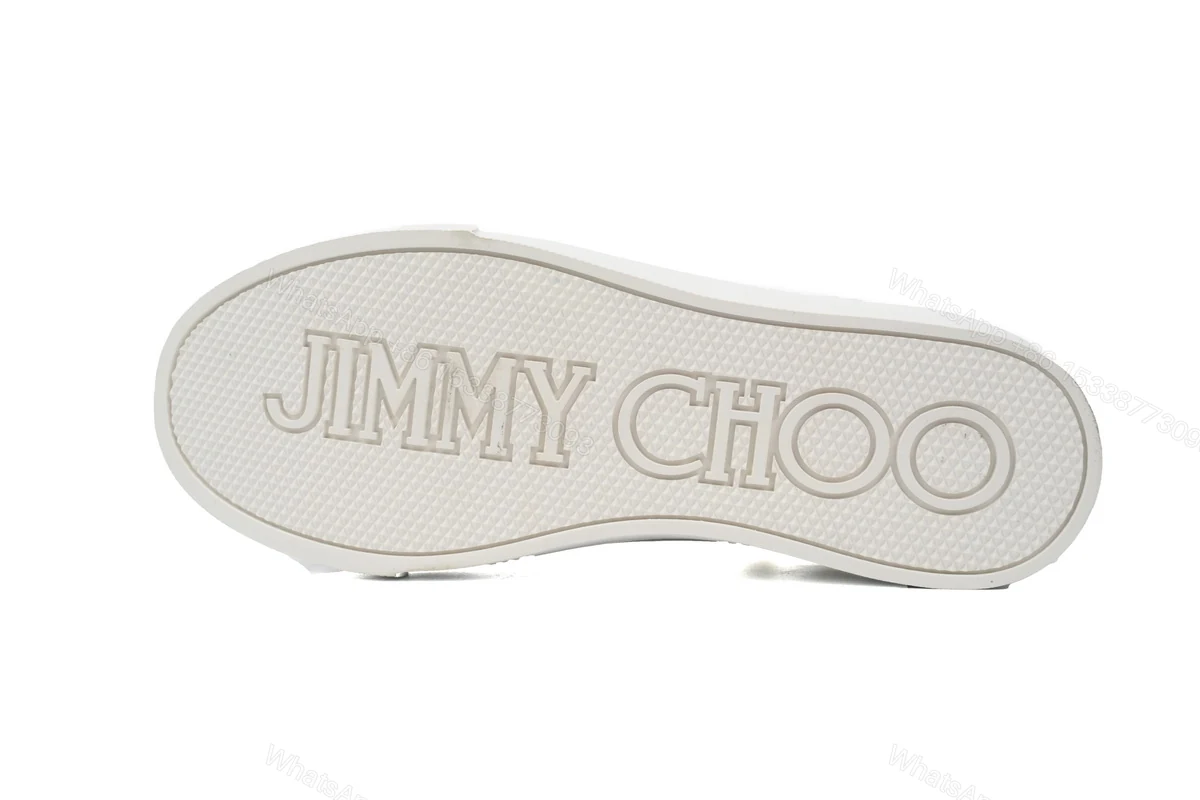 View 4 of Women's Jimmy Choo Palma Maxi White Canvas Platform Trainers