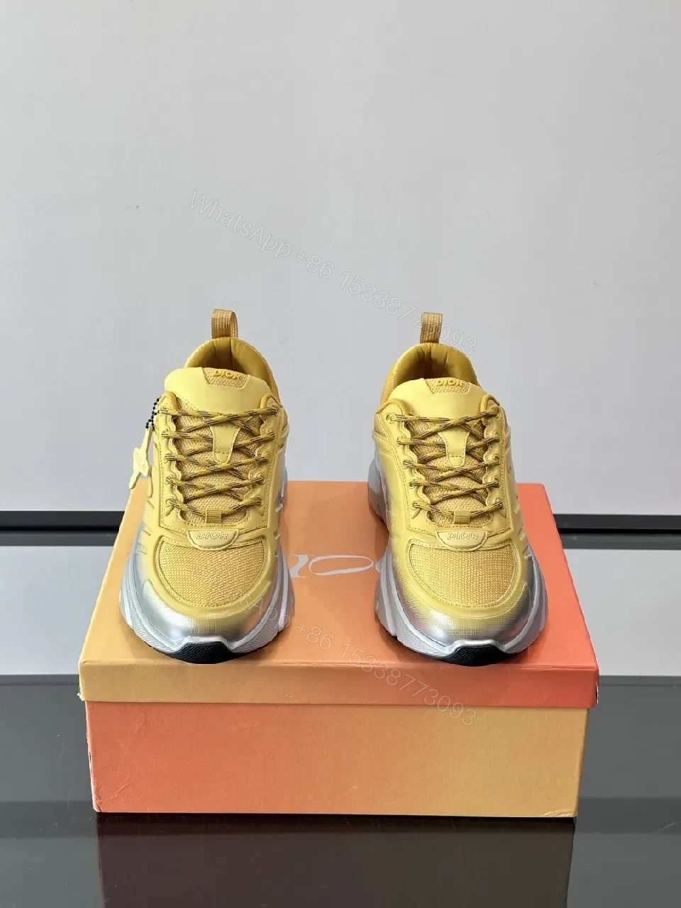 View 4 of Honey Knit Luxe Runner: Metallic Sole Sneaker