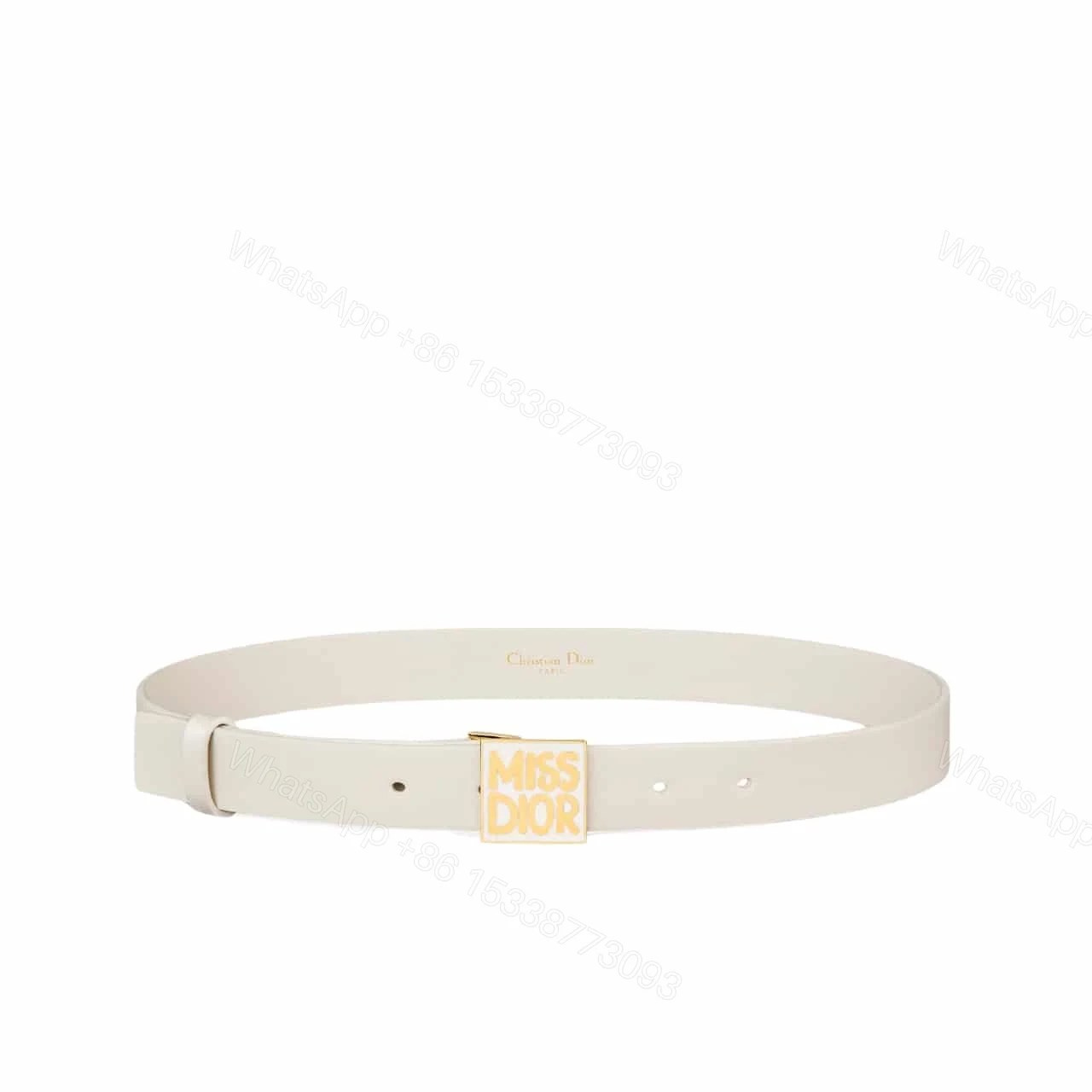 DIOR MISS DIOR GRAFFITI BELT WHITE 30MM B0598UMODM030 E01 — view 1