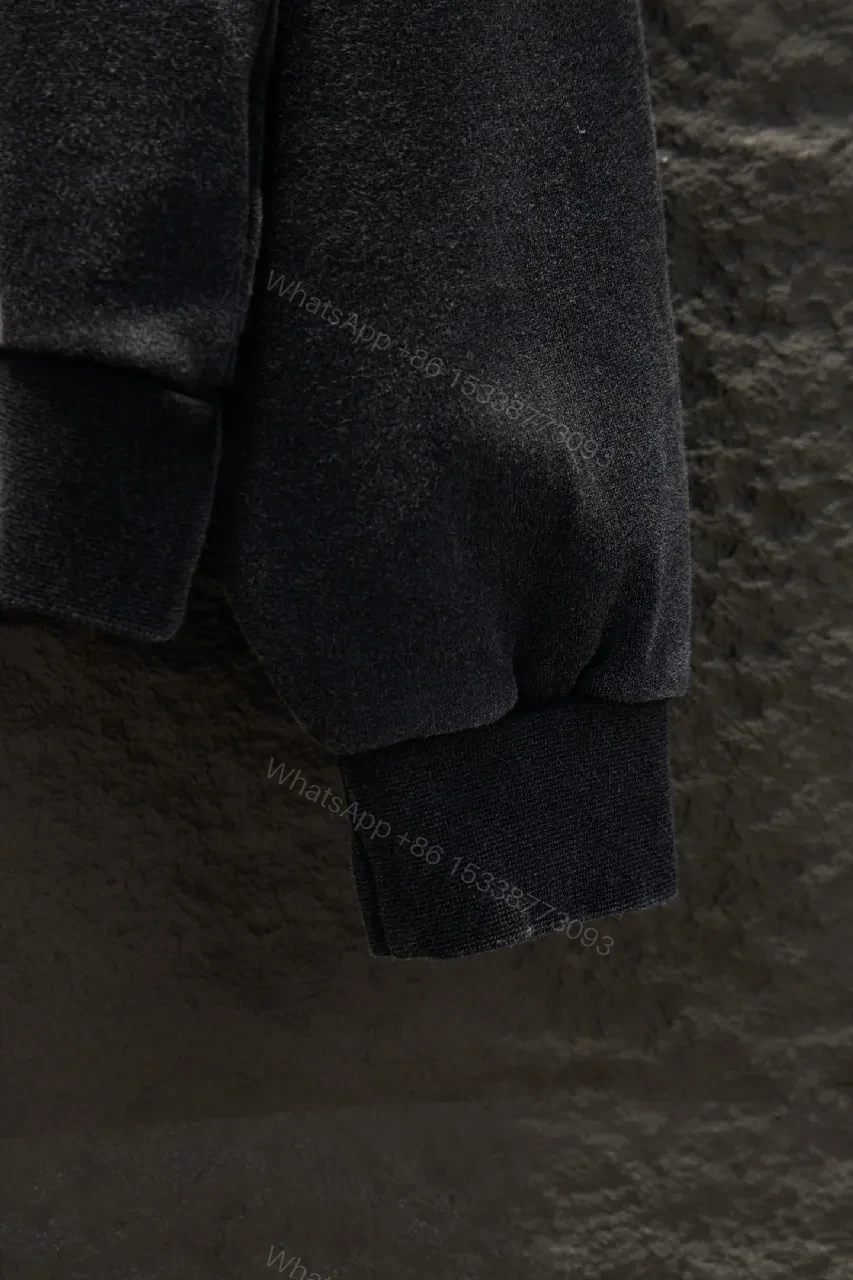 View 10 of Charcoal Fleece Hoodie: Oversized, Logo Patch, Premium Comfort