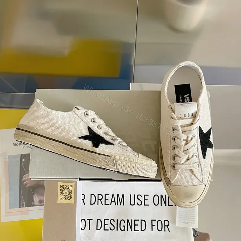 Chic Canvas Star Sneakers - Signature Detail, Unisex — view 1