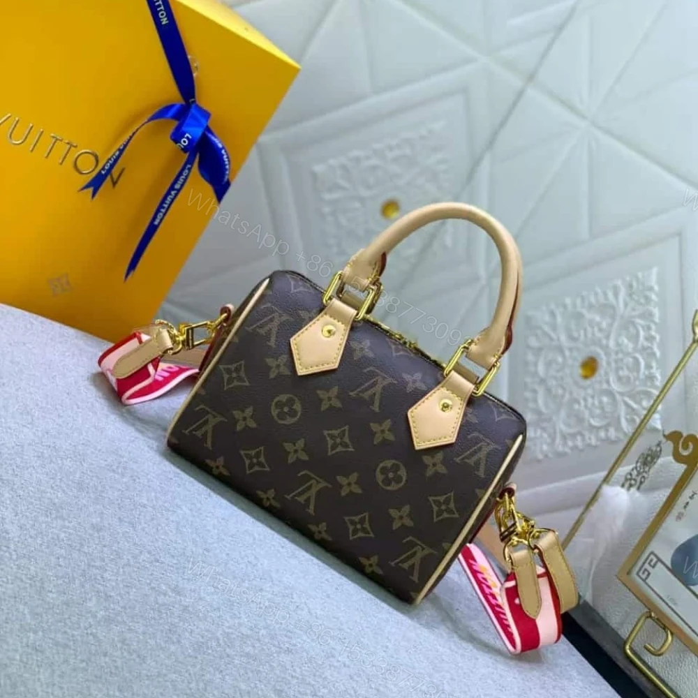 View 4 of Louis Vuitton Speedy Bandoulière 20 Fuchsia Red Strap 20Cm M45948