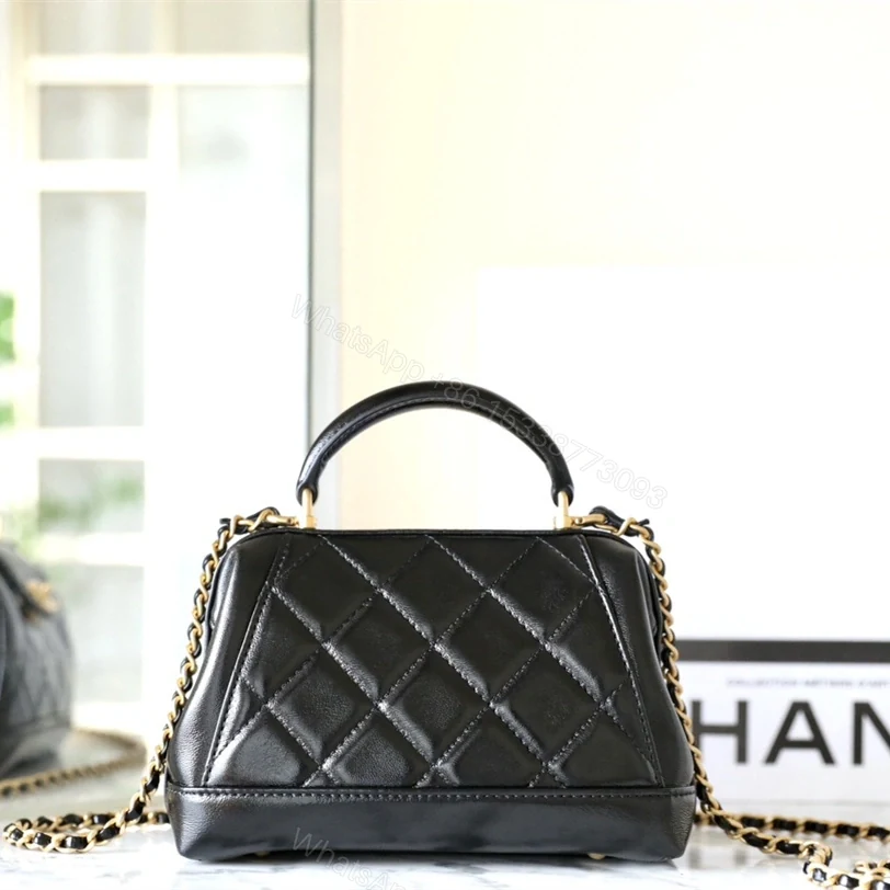 View 2 of 高仿Chanel*24A系列AS4958拋光小羊皮單肩包黑色免檢版