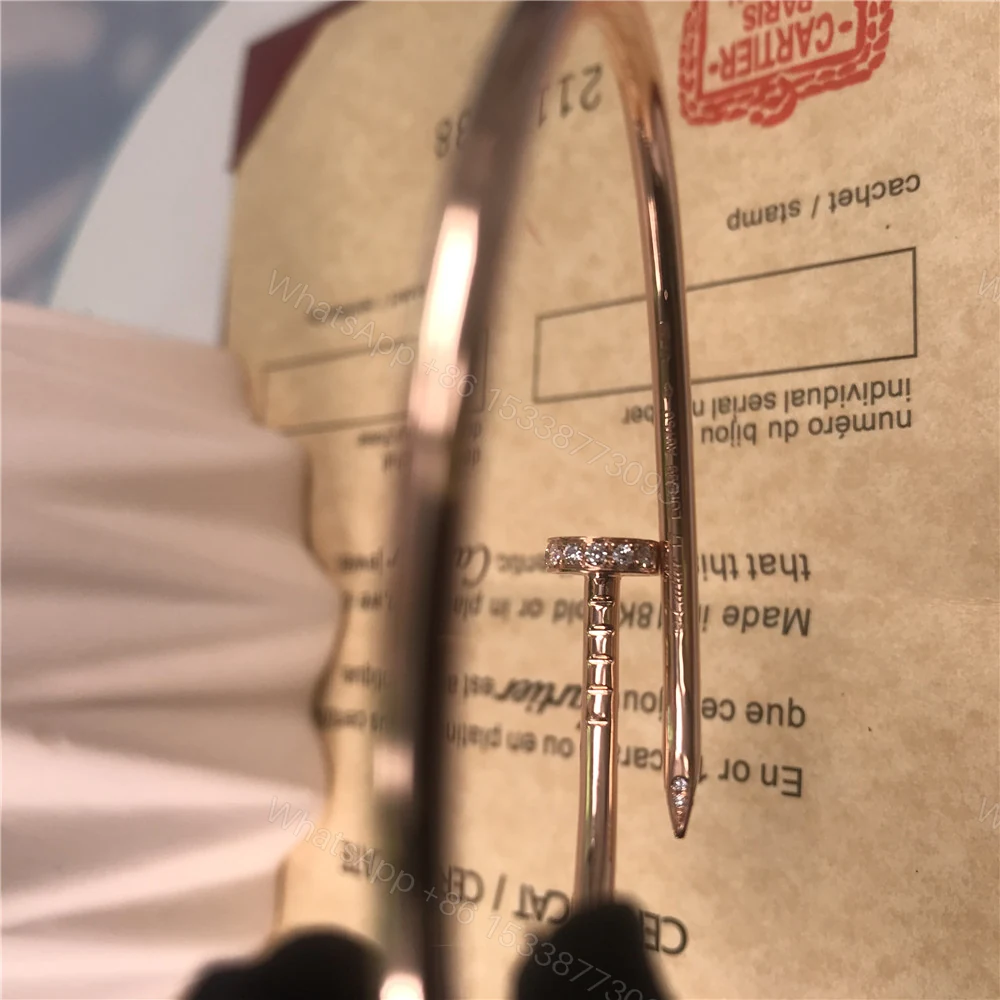 View 3 of Cartier Rose Gold Juste Un Clou Bracelet Tip Diamond Small B6066117