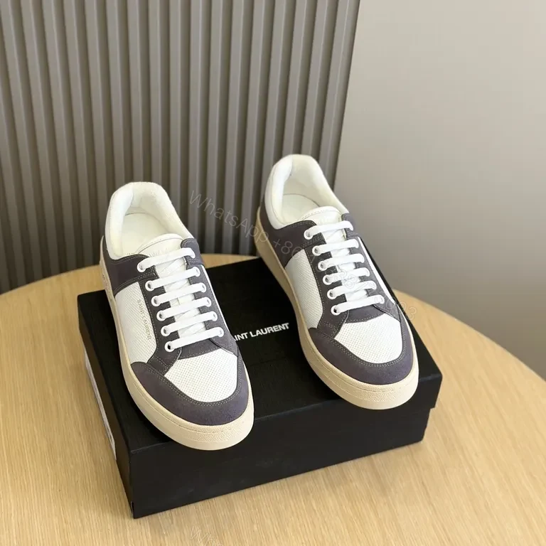 View 8 of White Mesh Navy Suede Sneaker â€“ Luxury City-Style Comfort