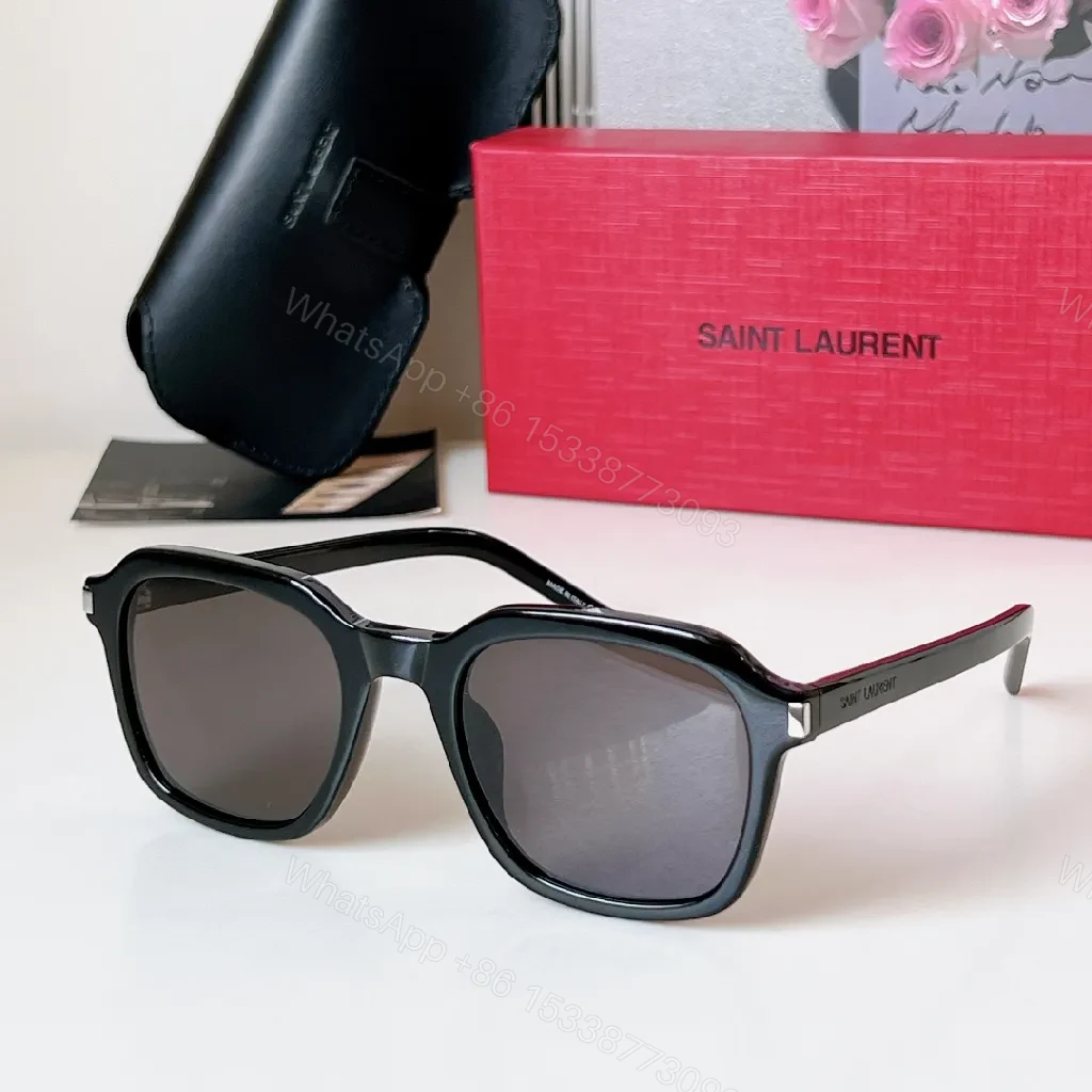 View 2 of Bold Black Acetate Square Eyewear with Luxury Detailing