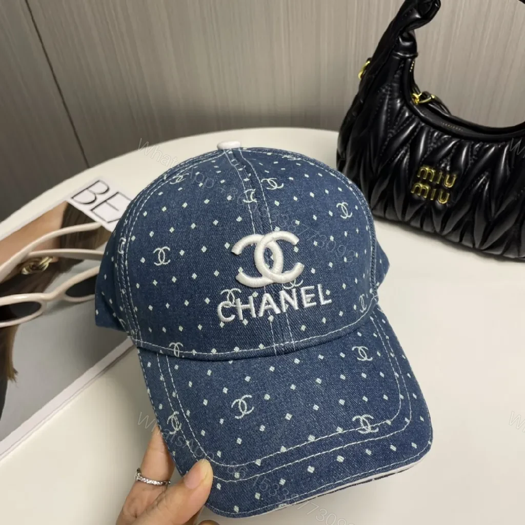 View 9 of Denim-Texture Cap: Casual Luxe, Signature Comfort, Logo Embroidery