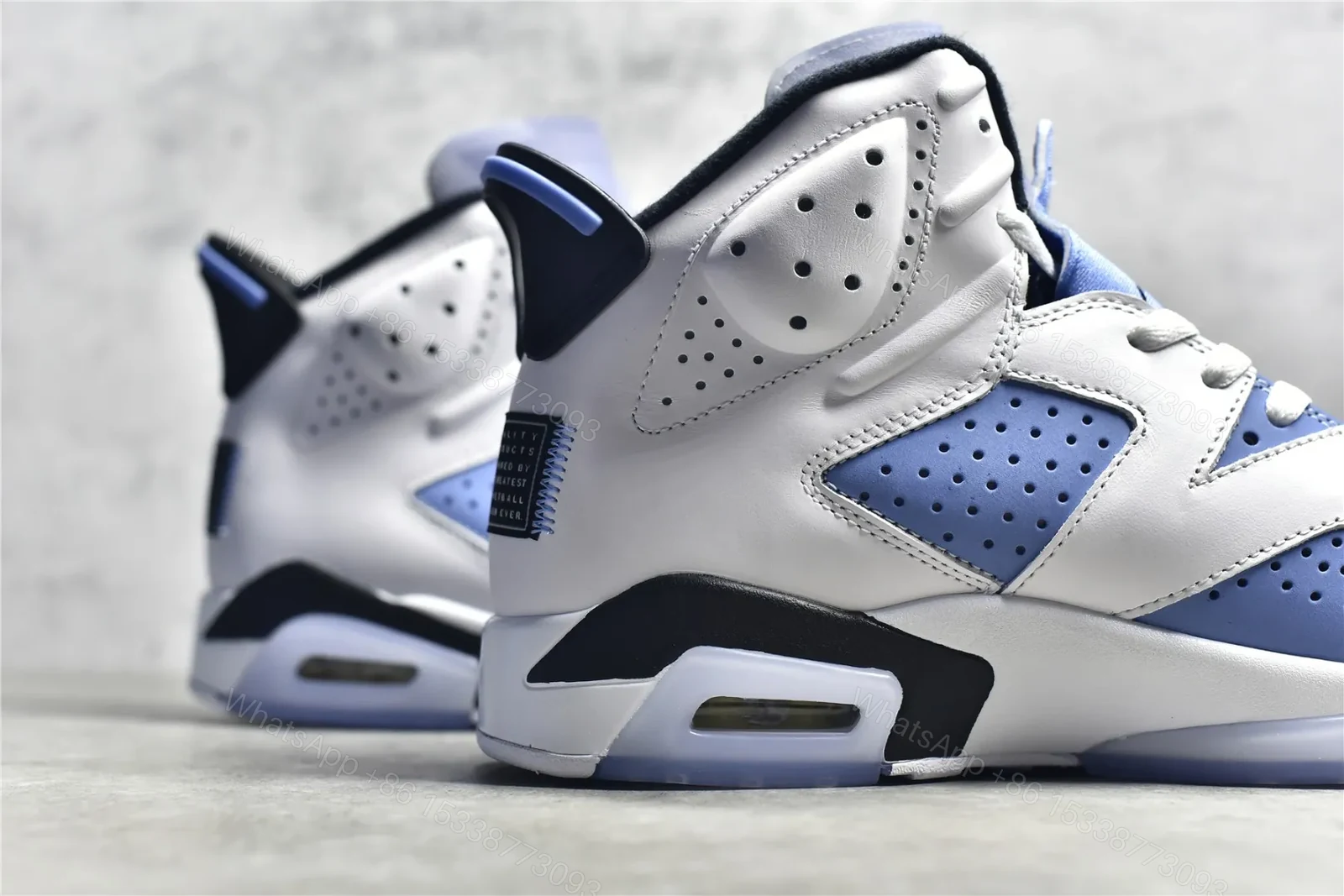 View 4 of Air Jordan 6 Retro “university blue” Reps