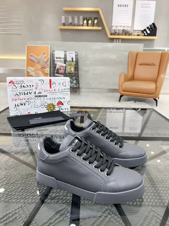 View 4 of Chic Gray Leather Sneakers â€“ Luxury Everyday Comfort