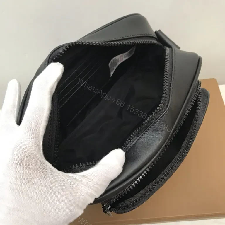 View 3 of Burberry Embossed Leather Crossbody - Luxe Everyday Utility