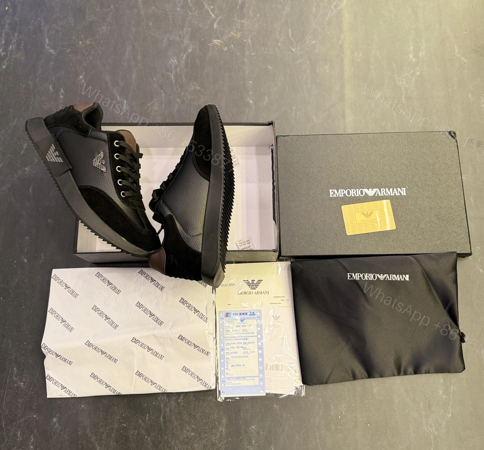View 4 of FIRST COPY Emporio Armani Black Sneaker