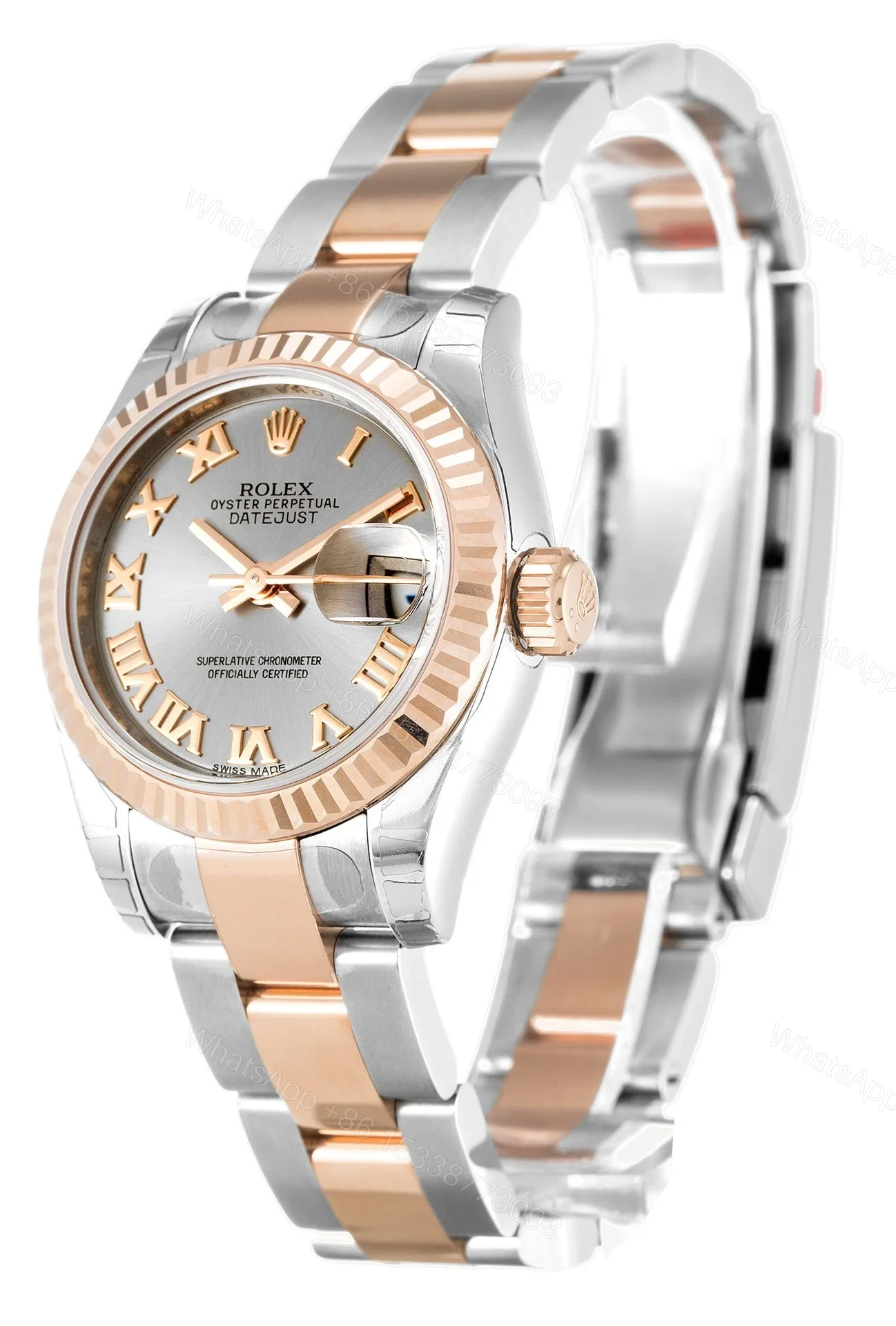 View 2 of Replica Rolex Lady-Datejust Rhodium Dial 179171 26 mm