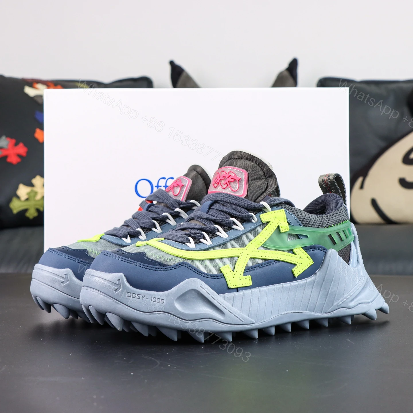 Off White ODSY 1000 Yellow Blue Reps — view 1