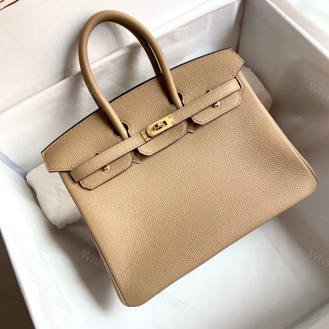 View 3 of HN Birkin Beige Togo 25 Gold Hardware