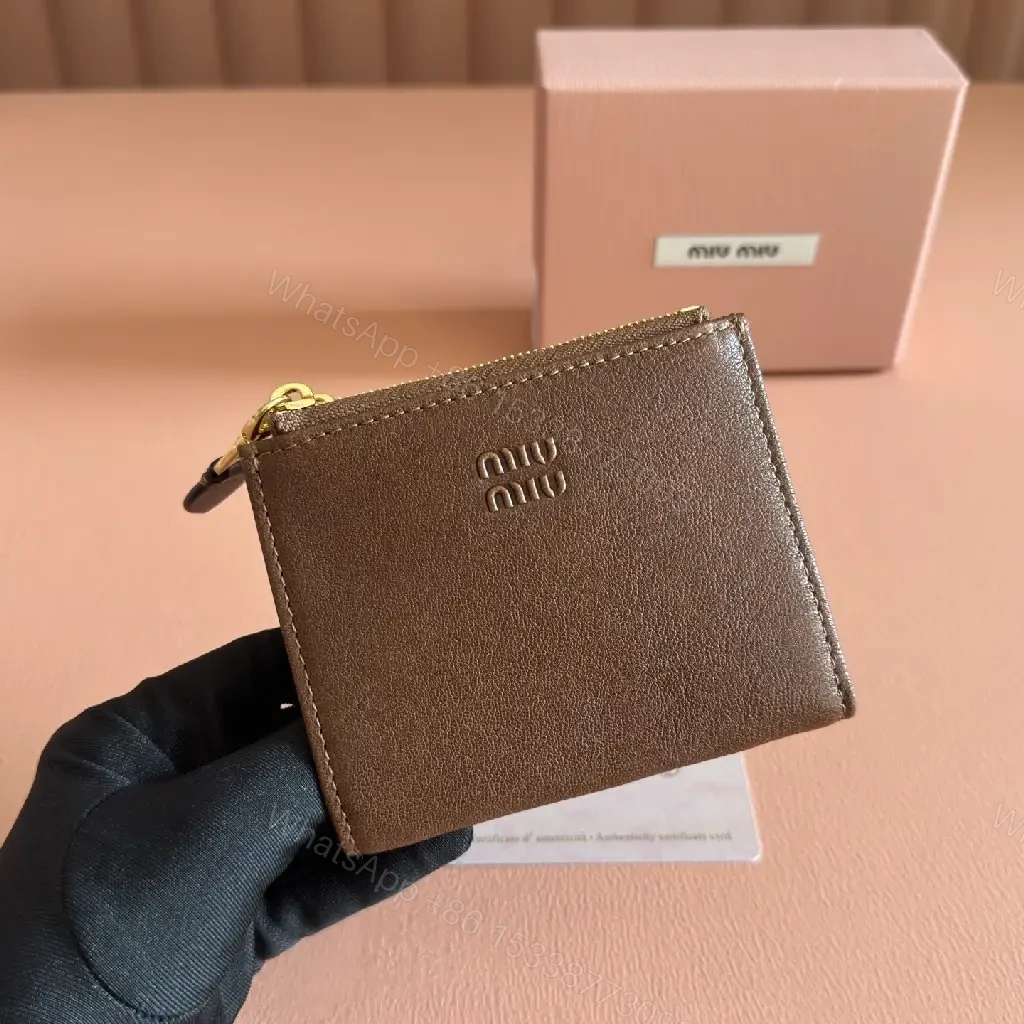 Compact Leather Wallet — Minimalist Luxury, Signature Motif — view 1