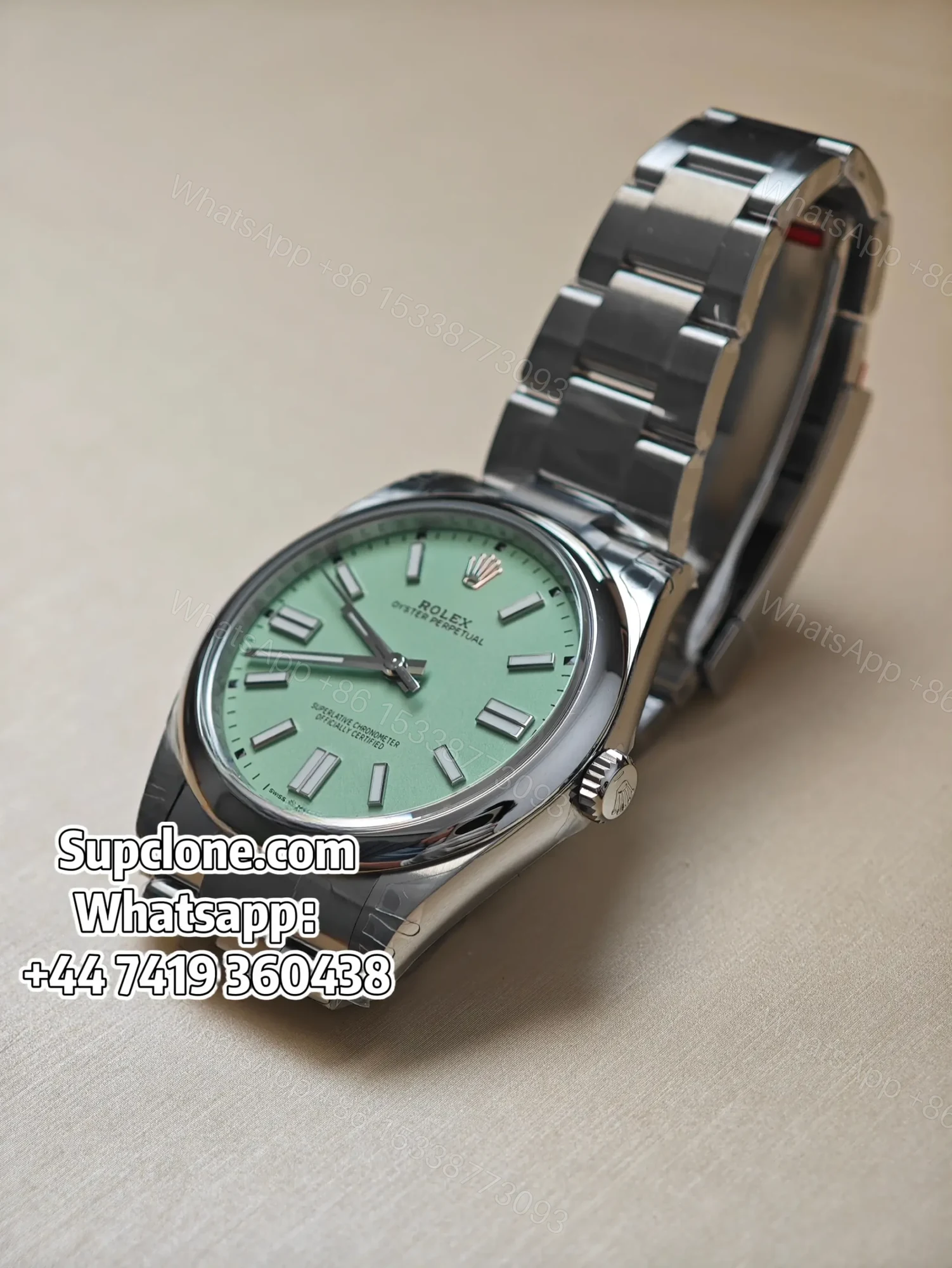 View 4 of Rolex Super Clone Oyster Perpetual M126000-0011 36mm Green Dial 3230 Movement
