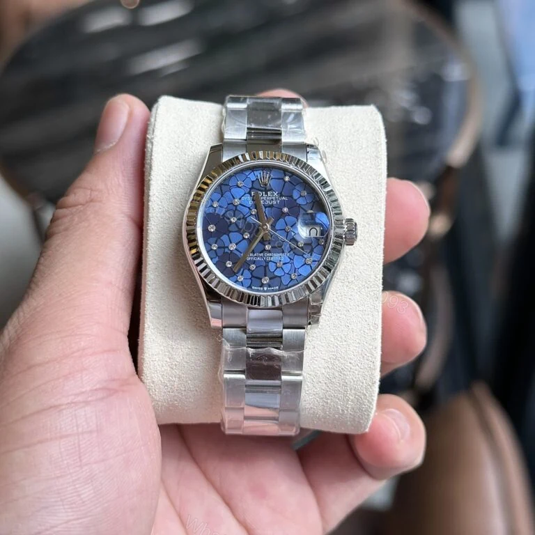 Rolex Datejust 31mm Super Clone Women’s Watch 11 Blue Leaf Dial — view 1