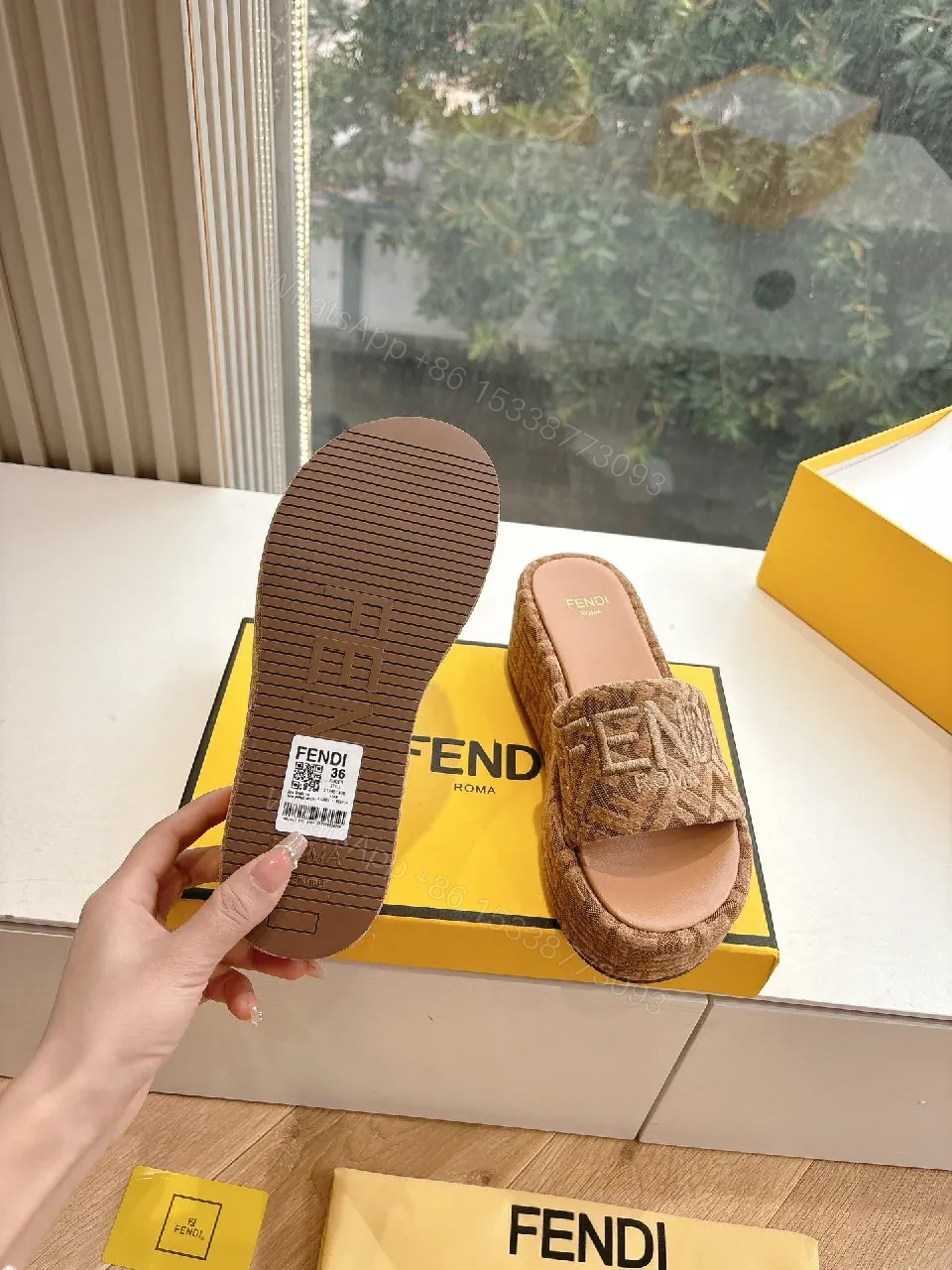 View 6 of Textured Monogram Slide — Cushioned Comfort Footbed