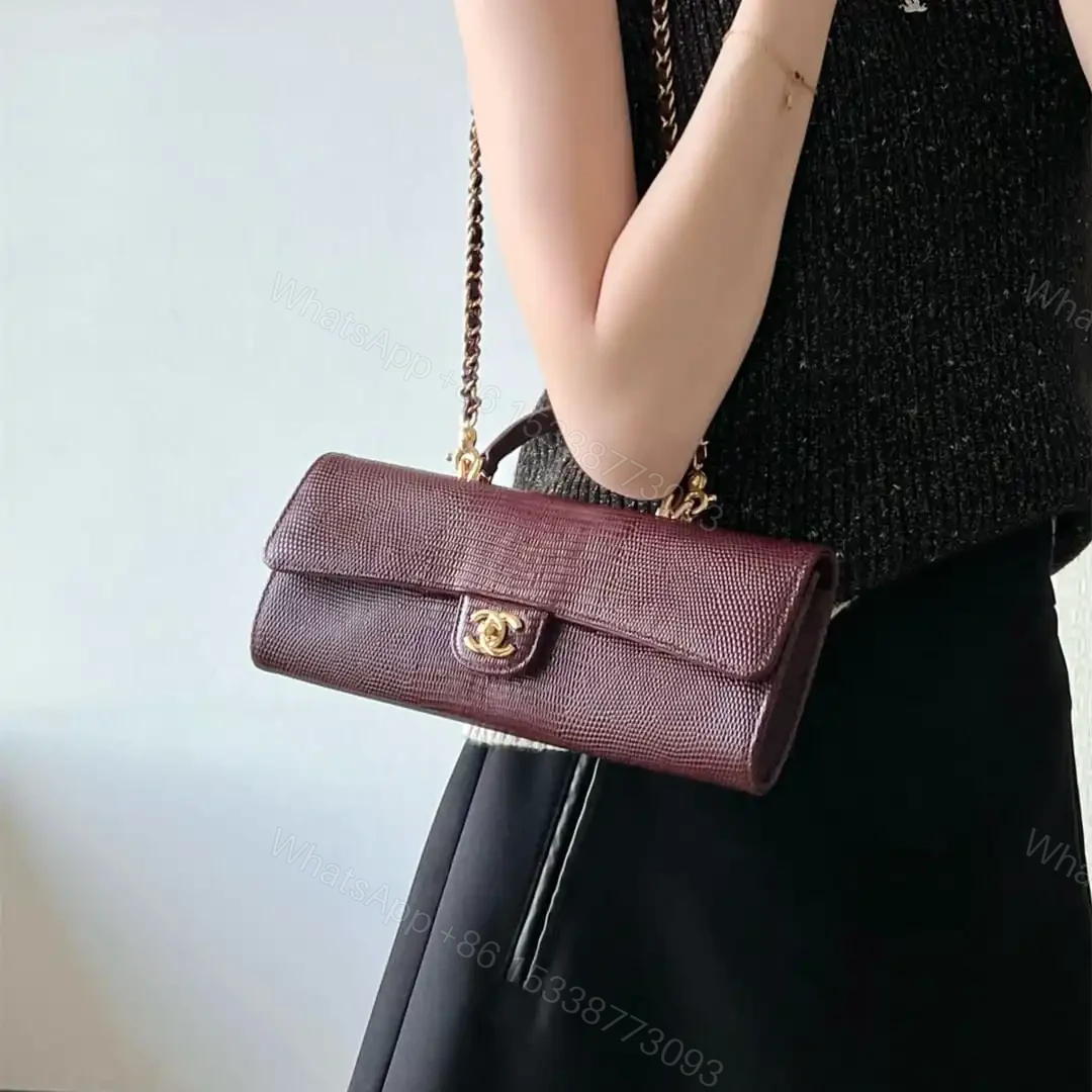 View 20 of 高仿Chanel*26A系列AP5280高級手工坊手拿包蜥蜴紋酒紅色免檢版