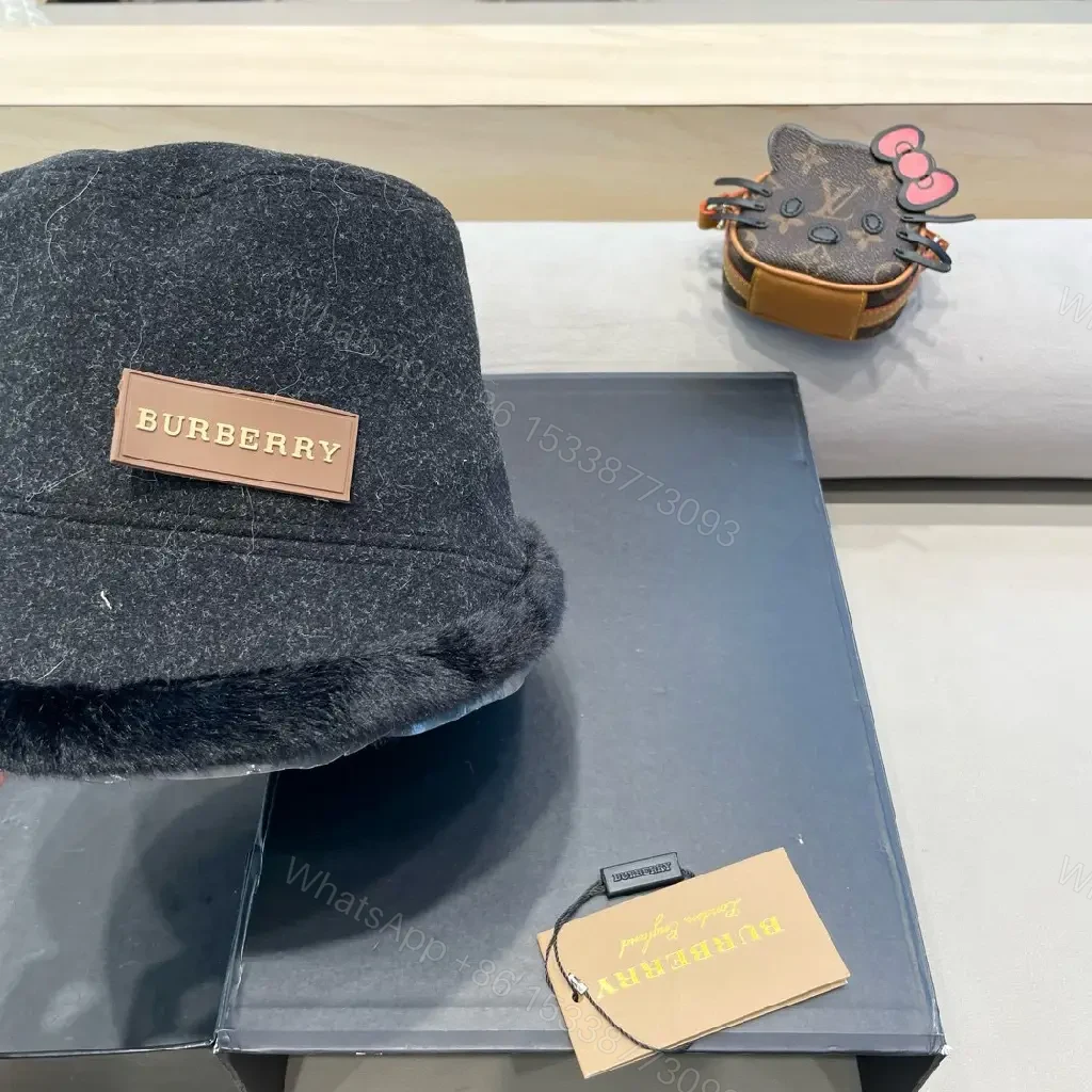 View 3 of Charcoal Wool Bucket Hat: Modern Luxury, Textured Comfort