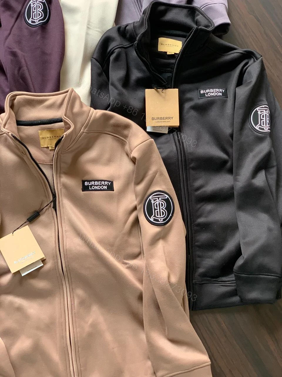 View 3 of FIRST COPY BURBERRY IMPORTED FABRIC ZIPPER JACKETS
