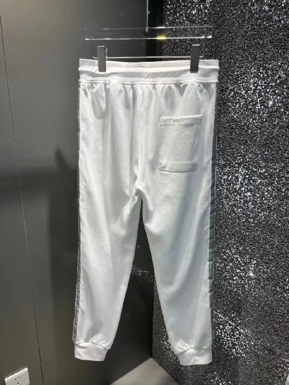 View 8 of Minimalist Monochrome Set: White Cotton T-Shirt + Joggers