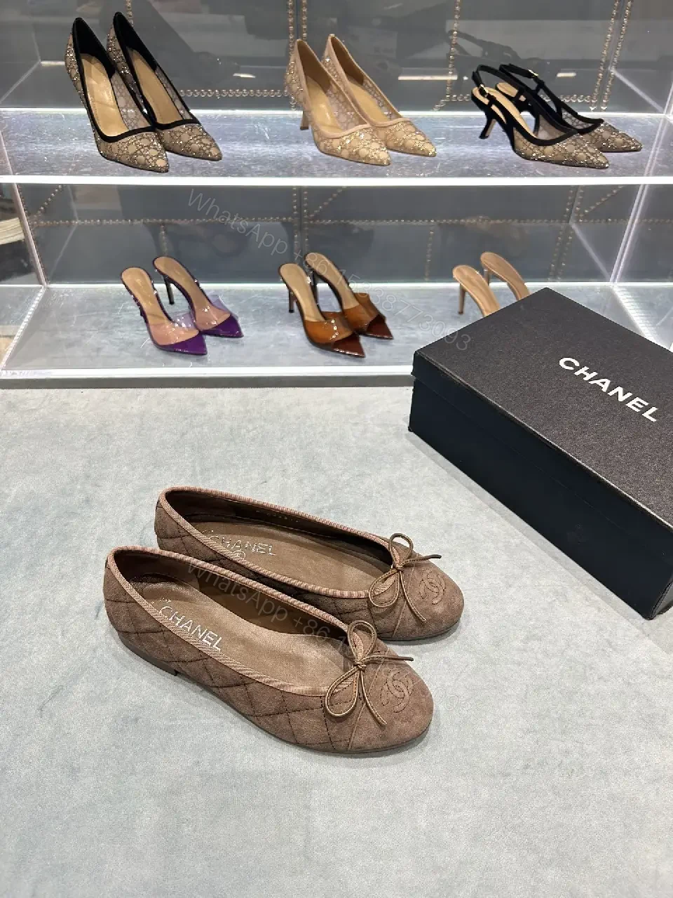 View 6 of Textured Suede Ballet Flats – Subtle Luxury Everyday Comfort