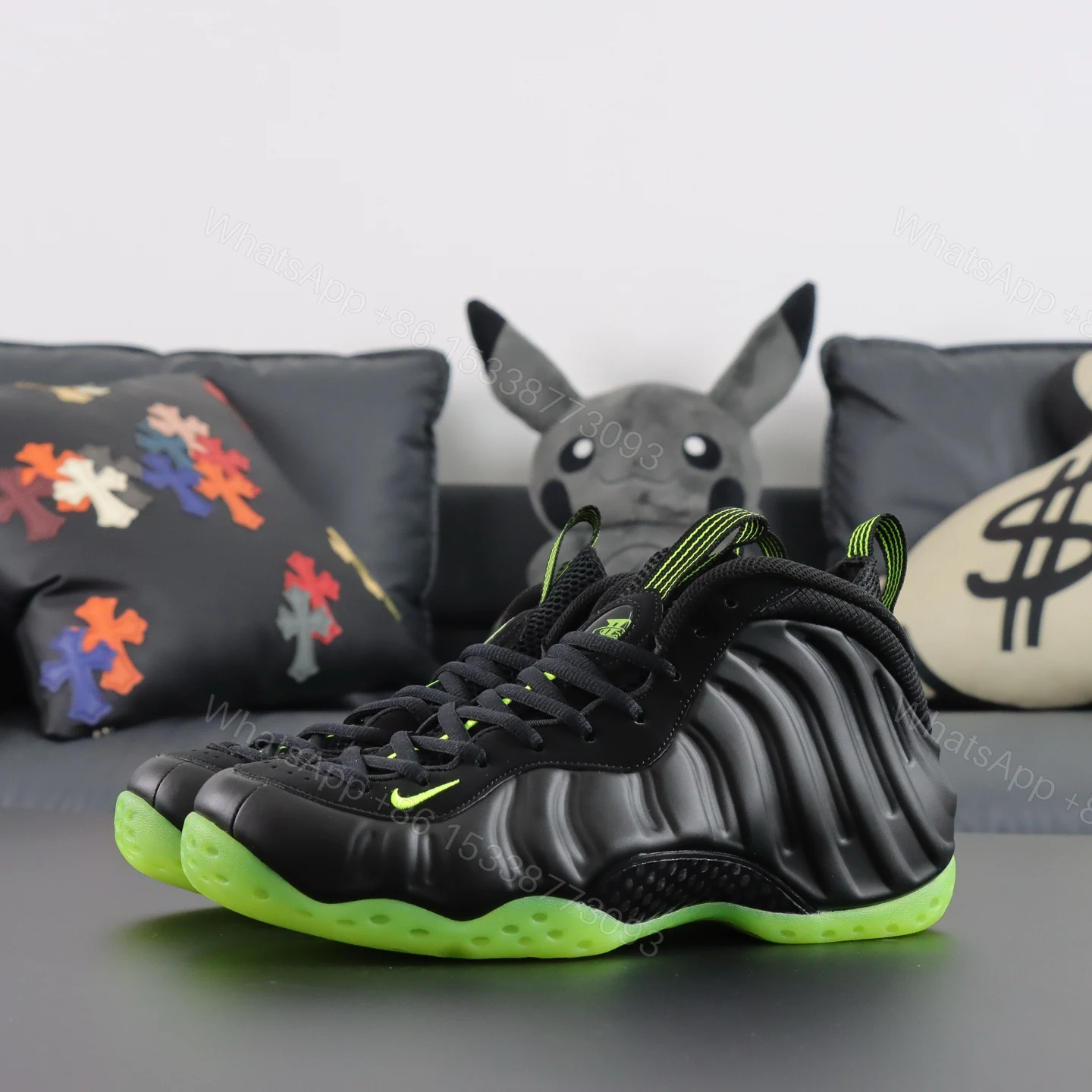 View 7 of Foamposite One “’Green Gobin”