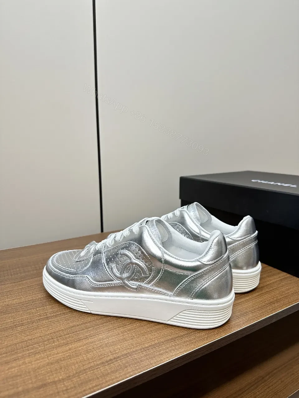 View 6 of Shimmering Metallic Platform Sneaker: Luxe Street Style Sneaker