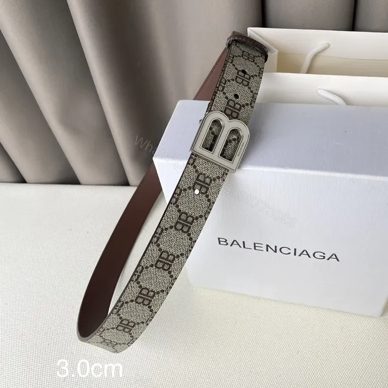 View 5 of Monogram Double-Buckle Belt - Canvas & Leather Edge