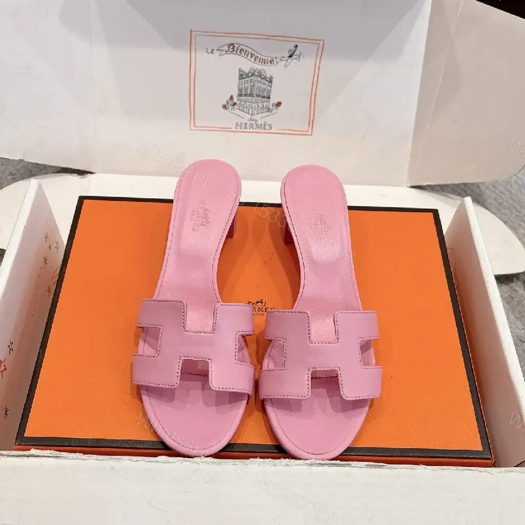 View 7 of Soft Rose Leather Slide – Elevated Comfort, Signature Buckle Slide