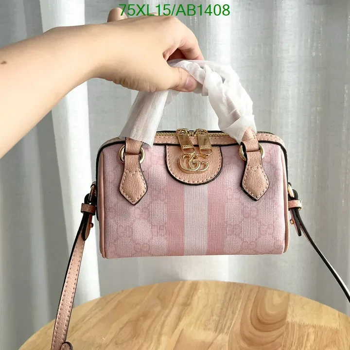 View 10 of Lookalike Gucci Ophidia Super Mini Pink GG Supreme Crossbody with Leather Handles RML852